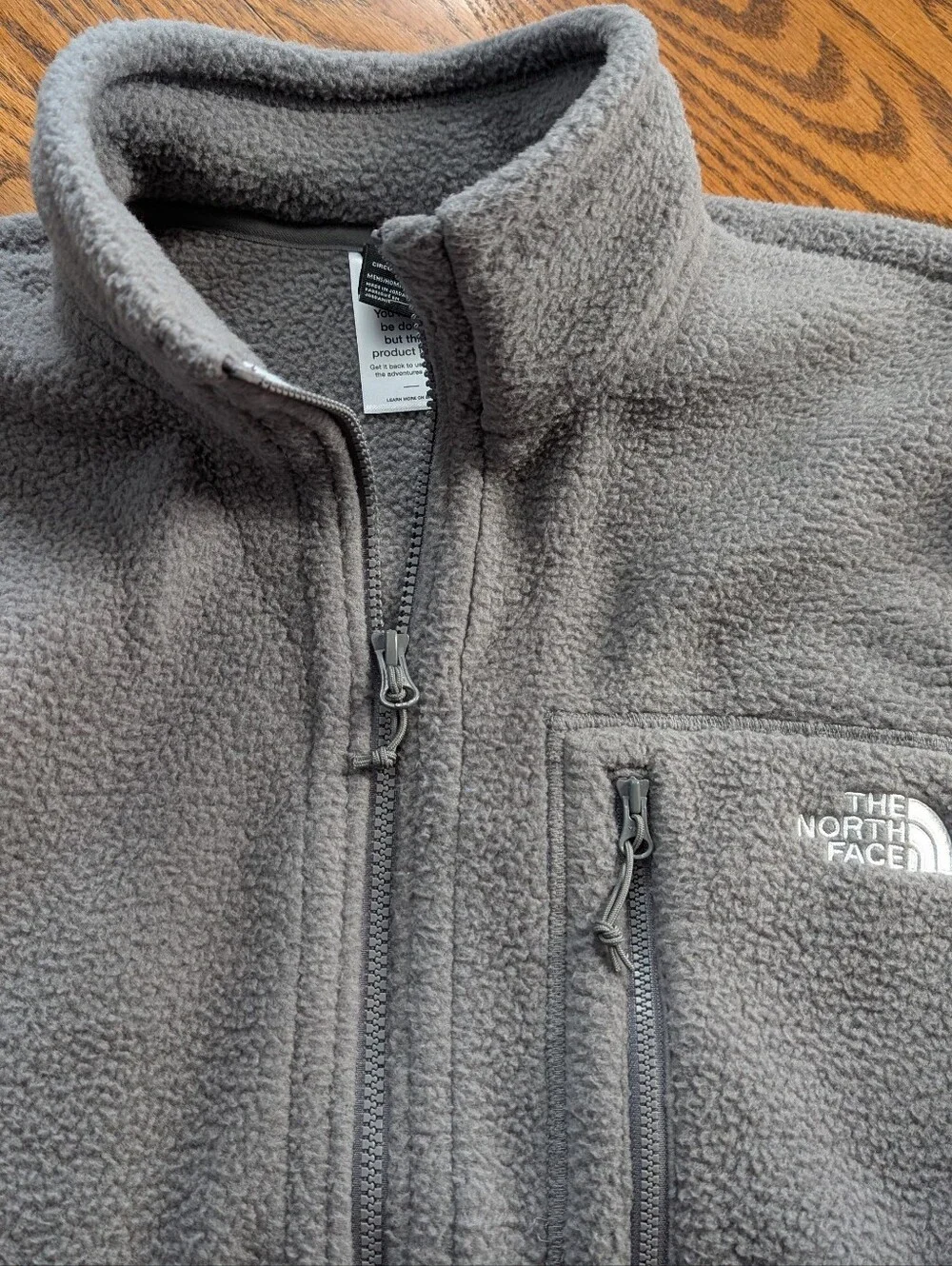 New! Men's The North Face Gray Yumiori Full-Zip Fleece Jacket Size Large